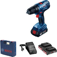 Bosch Professional Akku-Bohrschrauber GSR 180 LI Professional, 18Volt blau/schwarz, 2x Li-Ion Akku 2,0Ah, Koffer