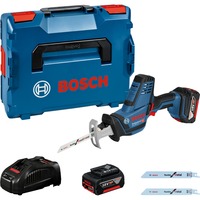 Bosch Professional Akku-Säbelsäge GSA 18V-LI C Professional, 18Volt blau/schwarz, 2x Li-Ionen Akku 5,0Ah, in L-BOXX
