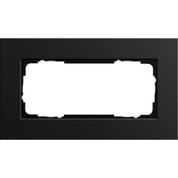 Gira Abdeckrahmen 2-fach ohne Mittelsteg, Abdeckung schwarz, Retail