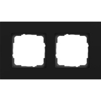 Gira Abdeckrahmen zwei fach, Abdeckung schwarz, Retail