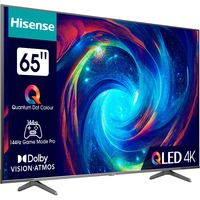 Hisense 65E77KQ, QLED-Fernseher 164 cm (65 Zoll), schwarz, UltraHD/4K, Triple Tuner, HDR10, WLAN, LAN, Bluetooth