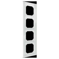 Merten Echtglasrahmen vierfach weiß, Retail