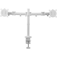 ONE FOR ALL Universal-Doppelmonitorarm DM 2220, Monitorhalterung weiß, für 33 - 81cm (13" - 32") Monitore