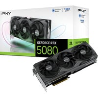 PNY GeForce RTX 5080, Grafikkarte DLSS 4, 3x DisplayPort, 1x HDMI 2.1