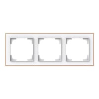 Busch-Jaeger Rahmen drei-fach mit Dekorring gold, Retail