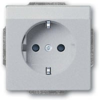 Busch-Jaeger Schutzkontakt Steckdosen Einsatz aluminium, Retail