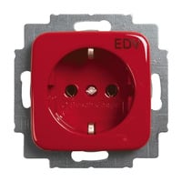 Busch-Jaeger Schutzkontakt Steckdosen Einsatz 20 EUC/DV-217-101 rot, Retail