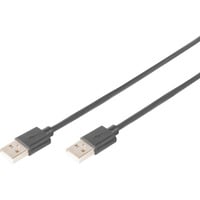Digitus USB 2.0 Anschlusskabel USB-A (Stecker) > USB-A (Stecker) schwarz, 1,8 Meter