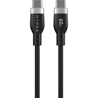 Hyper 1.5m Silicone USB-C auf USB-C 60W Charging Cable - Black 1.5m Silicone USB-C to USB-C 60W Charging Cable - Black