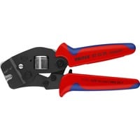 KNIPEX Selbsteinstellende Crimpzange 97 53 08 rot/blau, für Ader-Endhülsen, Fronteinführung