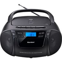 Karcher RR 5045 (schwarz), Radio schwarz, CD-Player, Kassettenplayer, UKW-Radio, AUX