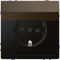 Merten Schutzkontaktsteckdose mit Klappdeckel bronze, Retail