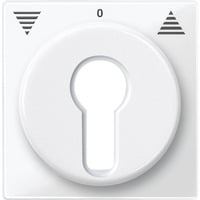 Merten Zentralplatte für Rollladeneinsatz, Ausführung Key Switch, glänzend, Thermoplast weiß (glänzend), Retail