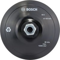 Bosch Professional PRO Backing Pad, Gummi-Schleifteller Ø 125mm schwarz, weich, für Winkelschleifer