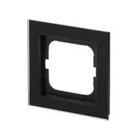 Busch-Jaeger Abdeckrahmen 1-fach, Abdeckung schwarz, Retail