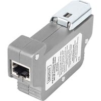 Digitus PoE Überspannungsschutz (RJ-45), DIN-Schienenmontage grau