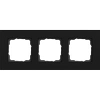 Gira Abdeckrahmen 3-fach Aluminium lackiert matt schwarz, Retail