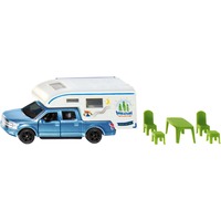 SIKU 1693 SUPER Ford F150 Pick-Up Camper, Modellfahrzeug blau/weiß
