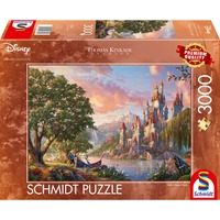 Schmidt Spiele Thomas Kinkade Studios: Belle's Magical World, Puzzle Disney Dreams Collections