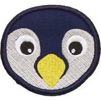 Affenzahn Klett-Badge Pinguin, Patch blau/weiß
