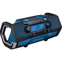 GPB 18V-2 C, Baustellenradio blau, Klinke, Bluetooth, FM Tuner: FM (UKW) Netzwerk: Bluetooth, WLAN Eingänge: 1x 3,5-mm-Klinke