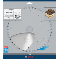 Bosch Professional PRO Wood Kreissägeblatt, Ø 250mm, 40Z Bohrung 30mm, für Handkreissägen