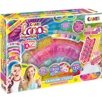 4059779059722 - Loops Rainbow Studio Bastelset mit über 1300 Loops Letterbeads Häkelnadel und Verschlüssen Sets
