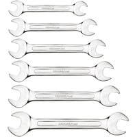 GEDORE Red Doppel-Maulschlüssel-Satz, kurz, 6-teilig, Schraubenschlüssel chrom, SW 6 - 17mm