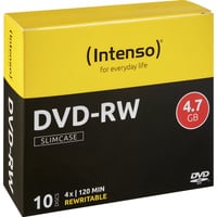 Intenso DVD-RW 4,7 GB, DVD-Rohlinge 4fach, 10 Stück