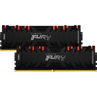 Kingston FURY DIMM 16 GB DDR4-3200 (2x 8 GB) Dual-Kit, Arbeitsspeicher schwarz, KF432C16RBAK2/16, Renegade RGB, INTEL XMP