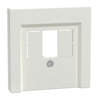 Merten Zentralplatte passend für Anschlussdose, glänzend, Unterputzmontage, Kunststoff, Thermoplast weiß (glänzend), Retail