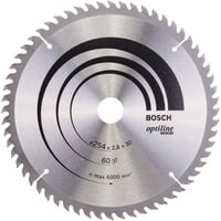 Bosch Professional Kreissägeblatt Optiline Wood, Ø 254mm, 60Z Bohrung 30mm, für Kapp- & Gehrungssägen