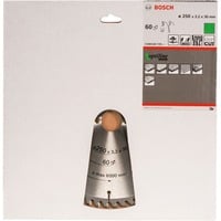 Bosch Professional PRO Wood Kreissägeblatt, Ø 250mm, 60Z Bohrung 30mm, für Handkreissägen