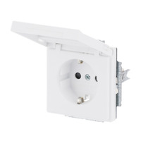 Busch-Jaeger Schutzkontakt Steckdosen Einsatz Typ F 20 EUKNB-884 weiß, Retail