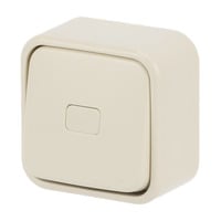 Busch-Jaeger Wechselschalter Aufputz mit Wippe und Kontrollbeleuchtung weiß, Retail