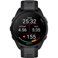 Garmin Forerunner 165 Music, Smartwatch schwarz/dunkelgrau, 43 mm, Silikon-Armband