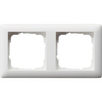Gira Abdeckrahmen 2-fach, bruchsicher, Standard 55, seidenmatt, matt, Kunststoff, Thermoplast weiß (matt), Retail