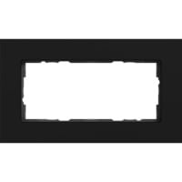 Gira Abdeckrahmen zwei fach Aluminium lackiert matt schwarz, Retail