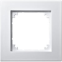 Merten Rahmen einfeldig für bündigen Einbau, Typ 488119, aus Thermoplast, matt, IP20 weiß (matt), Retail