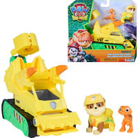 Spin Master Paw Patrol: Der Dino Film - Rubbles Dino-Rettungs-Bulldozer, Spielfahrzeug 