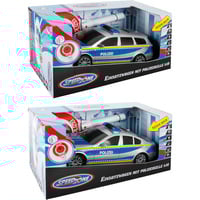 VEDES Polizeiauto mit Polizeikelle im Maßstab 1:18, Modellfahrzeug 