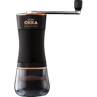 OKKA Kaffeemühle OK003-Beangourmet schwarz/kupfer, manuelle Kaffeemühle Mahlwerk: Keramik