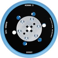 Bosch Professional Expert Multiloch Universalstützteller, hart, Ø125mm, M8+5/16", Schleifteller schwarz, für Exzenterschleifer