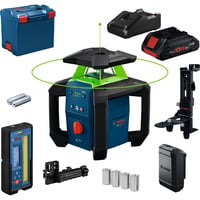 Bosch Professional Rotationslaser GRL18V-4-34CVG Akku ProCORE18V 4.0Ah in L-BOXX grün, Kit