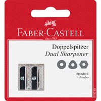 Faber-Castell Metalldoppelspitzer Blisterkarte silber
