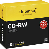 Intenso CD-RW 700 MB, CD-Rohlinge 12fach, 10 Stück