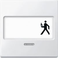 Merten Wippe Kontrast Fenster mit Schriftfeld weiß, Retail