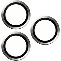 PanzerGlass Hoops Titanium Kameraschutz, Schutzfolie weiß, iPhone 15 Pro / 15 Max