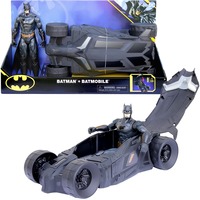 Spin Master Batman Batmobil, Spielfahrzeug mit Verdeck zum Öffnen und 30 cm Batman-Actionfigur