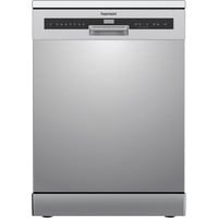homeX DWFS601444C-S , Spülmaschine silber/schwarz, 60 cm, unterbaufähige Spülmaschine